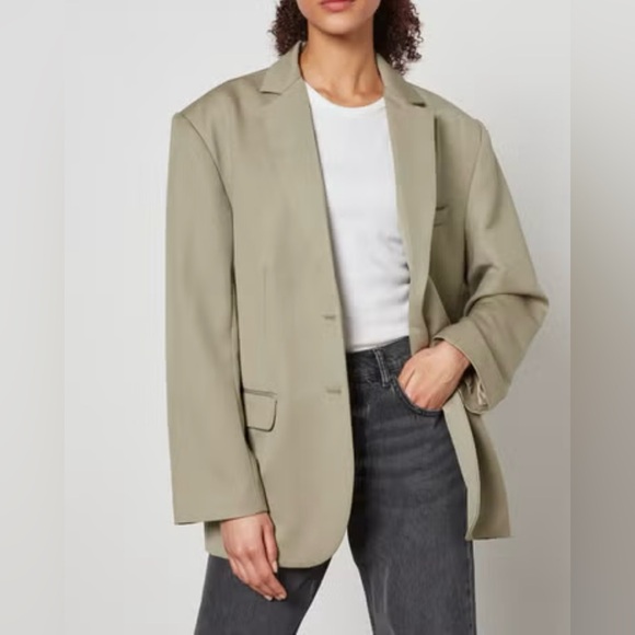 ANINE BING Blazer in Khaki Green SZ M Oversized NWT $550 MSRP - Picture 2 of 8